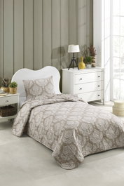 L'essentiel linge de maison Juego de colcha individual Post - Brown